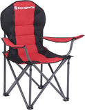 NNEDSZ Folding Camping Chair with Bottle Holder Red and Black