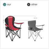 NNEDSZ Folding Camping Chair with Bottle Holder Red and Black