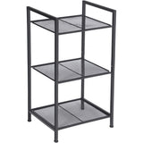 NNEDSZ Bathroom Shelf 3-Tier Storage Rack with Adjustable Shelf Black