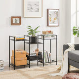 NNEDSZ Bathroom Shelf 3-Tier Storage Rack with Adjustable Shelf Black