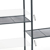 NNEDSZ Bathroom Shelf 3-Tier Storage Rack with Adjustable Shelf Black