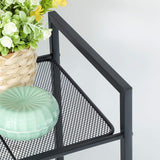 NNEDSZ Bathroom Shelf 3-Tier Storage Rack with Adjustable Shelf Black