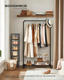 NNEDSZ Clothes Rack with Wheels Sturdy Steel Frame Black