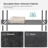 NNEDSZ 150cm Portable Closet Organizer, Wardrobe with Shelves and Cover Gray