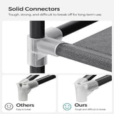 NNEDSZ 150cm Portable Closet Organizer, Wardrobe with Shelves and Cover Gray