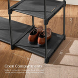 NNEDSZ Portable Closet Wardrobe with 2 Hanging Rods Black