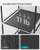 NNEDSZ Portable Clothes Storage with 6 Shelves and 1 Clothes Hanging Rail Black
