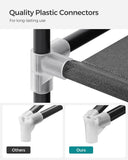 NNEDSZ Portable Clothes Storage with 6 Shelves and 1 Clothes Hanging Rail Black