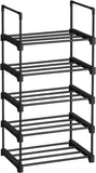 NNEDSZ 5 Tier Metal Shoe Rack for 10 Pairs of Shoes Black