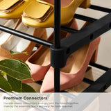NNEDSZ 5 Tier Metal Shoe Rack for 10 Pairs of Shoes Black