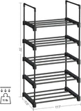 NNEDSZ 5 Tier Metal Shoe Rack for 10 Pairs of Shoes Black