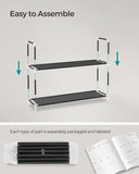 NNEDSZ 10 Tier Metal Shoe Rack for 50 Pairs Non-Woven Fabric Shelves Black