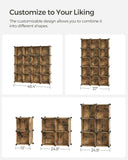 NNEDSZ Set of 16 Plastic Cube Storage Organizer Rustic Brown