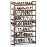 NNEDSZ 8-Tier Shoe Rack Storage 32 pairs with Adjustable Shelves Bronze