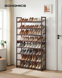 NNEDSZ 8-Tier Shoe Rack Storage 32 pairs with Adjustable Shelves Bronze