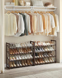 NNEDSZ 8-Tier Shoe Rack Storage 32 pairs with Adjustable Shelves Bronze