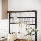 NNEDSZ Industrial Kitchen Baker's Rack Kitchen Unit with Storage Shelves Rustic Brown