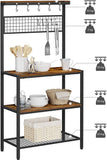 NNEDSZ Industrial Kitchen Baker's Rack Kitchen Unit with Storage Shelves Rustic Brown