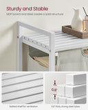 NNEDSZ Laundry Hamper with Shelf and Pull-Out Bag 65L White