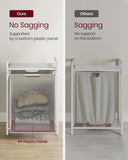 NNEDSZ Laundry Hamper with Shelf and Pull-Out Bag 65L White
