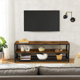 NNEDSZ Industrial TV Stand for Screen Size up to 60 Inches Rustic Brown
