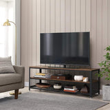 NNEDSZ Industrial TV Stand for Screen Size up to 60 Inches Rustic Brown