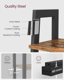 NNEDSZ Ladder Shelf 4-Tier Industrial Storage Rack for Living Room Rustic Brown and Black