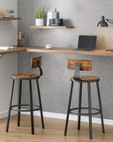 NNEDSZ Tall Bar Stools Set of 2 Bar Chairs Vintage Brown