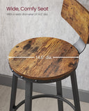 NNEDSZ Tall Bar Stools Set of 2 Bar Chairs Vintage Brown