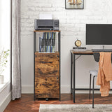 NNEDSZ Filing Cabinet with 2 Drawers Rustic Brown and Black