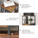 NNEDSZ Filing Cabinet with 2 Drawers Rustic Brown and Black