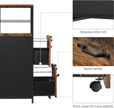 NNEDSZ Filing Cabinet with 2 Drawers Rustic Brown and Black