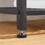 NNEDSZ Large Coat Rack Stand Coat Tree with 12 Hooks and Shoe Bench Brown and Black