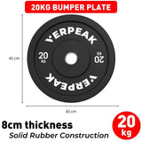 NNEDSZ VERPEAK Black Bumper weight plates-Olympic (25kgx1)