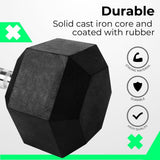 NNEDSZ VERPEAK Rubber Hex Dumbbells 30kg -