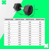 NNEDSZ VERPEAK Rubber Hex Dumbbells (5KG x 2)