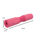 NNEDSZ VERPEAK Barbell Squat Pad set,2 Safety Straps, 3 Hip Resistance Bands, 2 Lifting Strap, Barbell Pad and Bag (Pink)