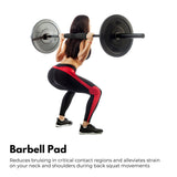 NNEDSZ VERPEAK Barbell Squat Pad set,2 Safety Straps, 3 Hip Resistance Bands, 2 Lifting Strap, Barbell Pad and Bag (Black)