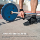 NNEDSZ VERPEAK Barbell Squat Pad set,2 Safety Straps, 3 Hip Resistance Bands, 2 Lifting Strap, Barbell Pad and Bag (Black)
