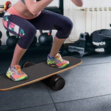 NNEDSZ VERPEAK Wooden Balance Board Trainer with Adjustable Stoppers (Black with Wood)