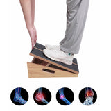 NNEDSZ VERPEAK Wooden Slant Board Adjustable Incline Board and Calf Stretcher with Anti-Slip Safety Treads (Black with Wood)