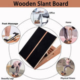 NNEDSZ VERPEAK Wooden Slant Board Adjustable Incline Board and Calf Stretcher with Anti-Slip Safety Treads (Black with Wood)