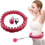 NNEDSZ VERPEAK Weighted Hula Hoop with 26 Detachable Knots (Pink)