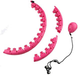 NNEDSZ VERPEAK Weighted Hula Hoop with 26 Detachable Knots (Pink)