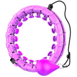 NNEDSZ Verpeak Weighted Hula Hoop with 26 Detachable Knots (Purple)