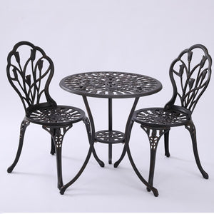NNEDSZ 2 Seater Dominique Cast Aluminium Bistro Set