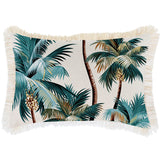 NNEDSZ Cushion Cover-Coastal Fringe Natural-Palm Trees Natural-35cm x 50cm