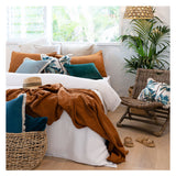 NNEDSZ Cushion Cover-Coastal Fringe Natural-Palm Trees Natural-60cm x 60cm