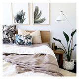 NNEDSZ Cushion Cover-With Piping-Palm Trees Natural-35cm x 50cm