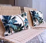 NNEDSZ Cushion Cover-With Piping-Palm Trees Natural-35cm x 50cm